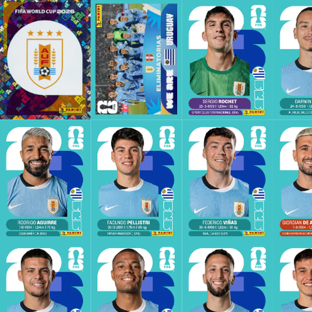 Figurinhas Uruguai Copa 2026 para Imprimir (PDF) | Seleção Completa 2