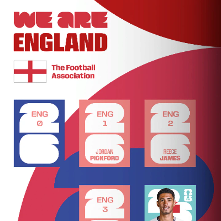 Figurinhas Inglaterra Copa 2026 para Imprimir (PDF) | Seleção Completa 3