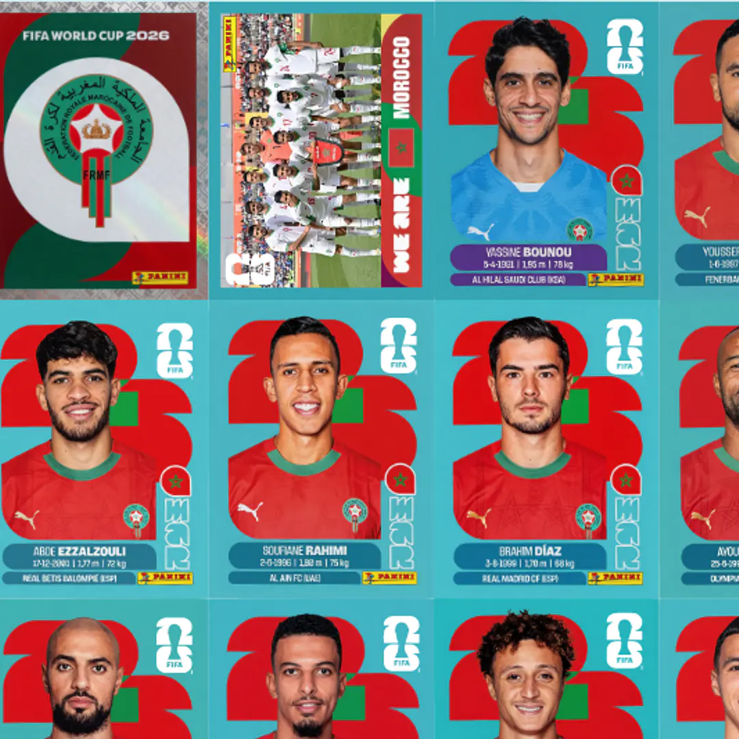 Figurinhas Marrocos Copa 2026 para Imprimir (PDF) | Seleção Completa 2
