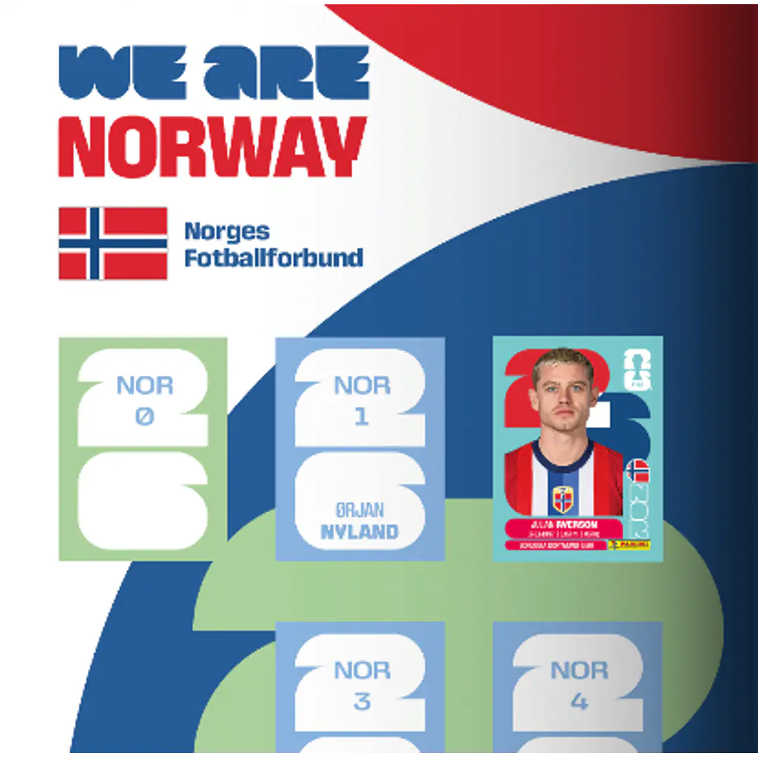 Figurinhas Noruega Copa 2026 para Imprimir (PDF) | Seleção Completa 3