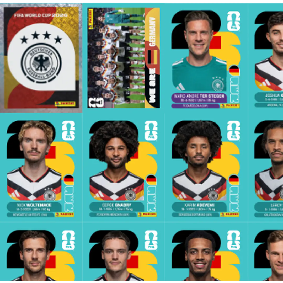 Figurinhas Alemanha Copa 2026 para Imprimir (PDF) | Seleção Completa 2