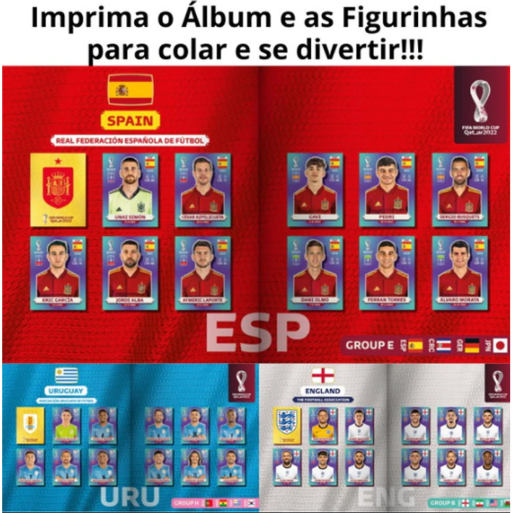 Figurinhas da Copa 2022 em PDF - Todas Figurinhas para Imprimir 5
