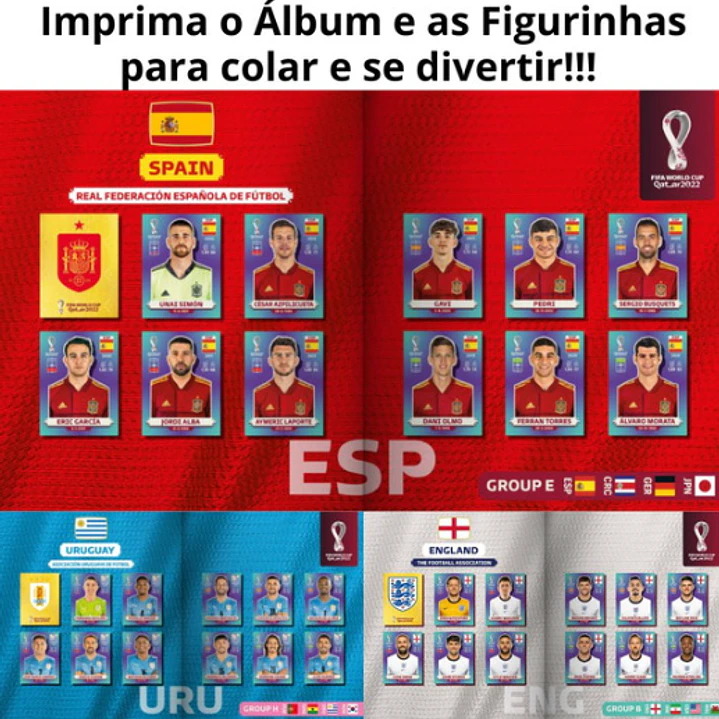 Figurinhas da Copa 2022 em PDF - Todas Figurinhas para Imprimir 5