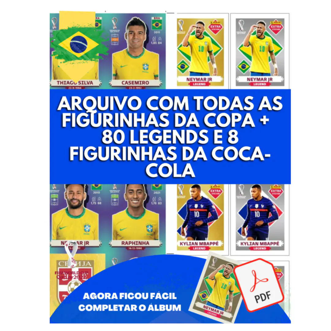 Figurinhas da Copa 2022 em PDF - Todas Figurinhas para Imprimir 11