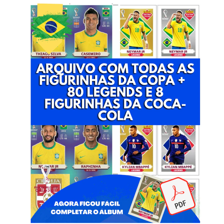 Figurinhas da Copa 2022 em PDF - Todas Figurinhas para Imprimir 11