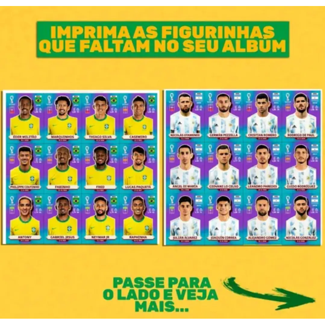 Figurinhas da Copa 2022 em PDF - Todas Figurinhas para Imprimir 8