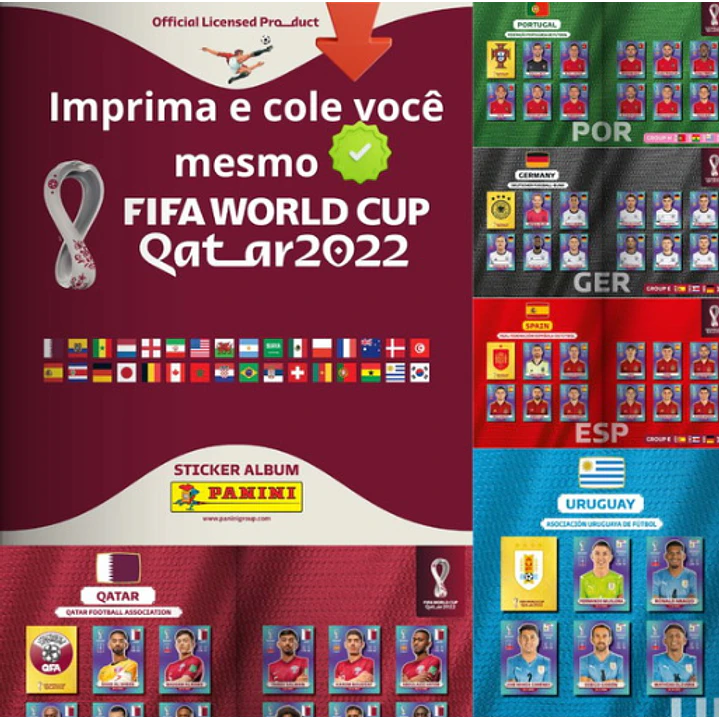 Figurinhas da Copa 2022 em PDF - Todas Figurinhas para Imprimir 10
