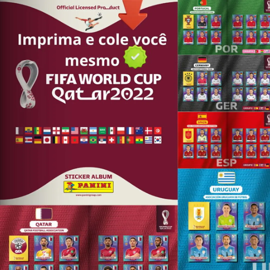Figurinhas da Copa 2022 em PDF - Todas Figurinhas para Imprimir 10