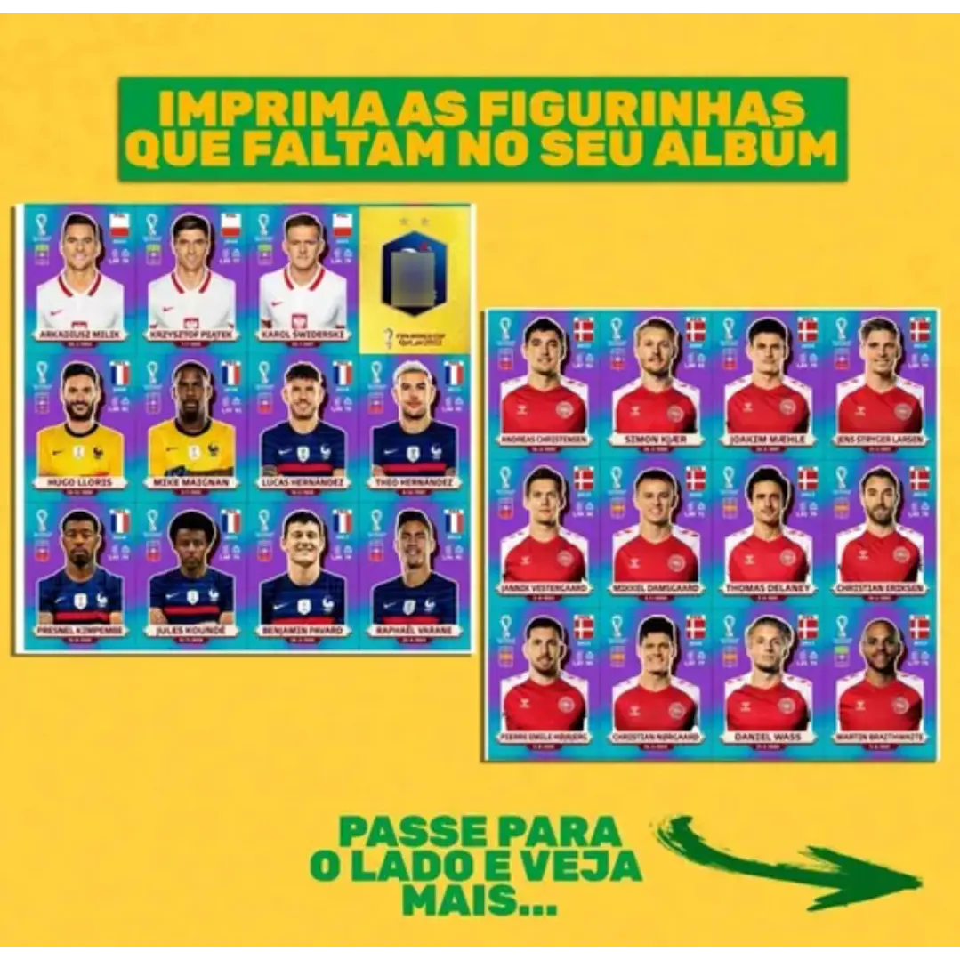 Figurinhas da Copa 2022 em PDF - Todas Figurinhas para Imprimir 12
