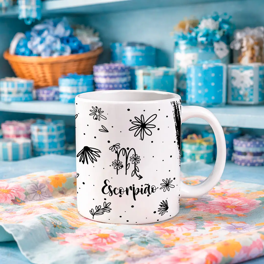 12 Artes para Caneca Signos Arquivo Editável  9