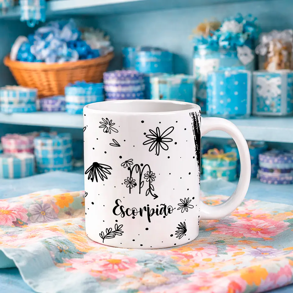 12 Artes para Caneca Signos Arquivo Editável  9