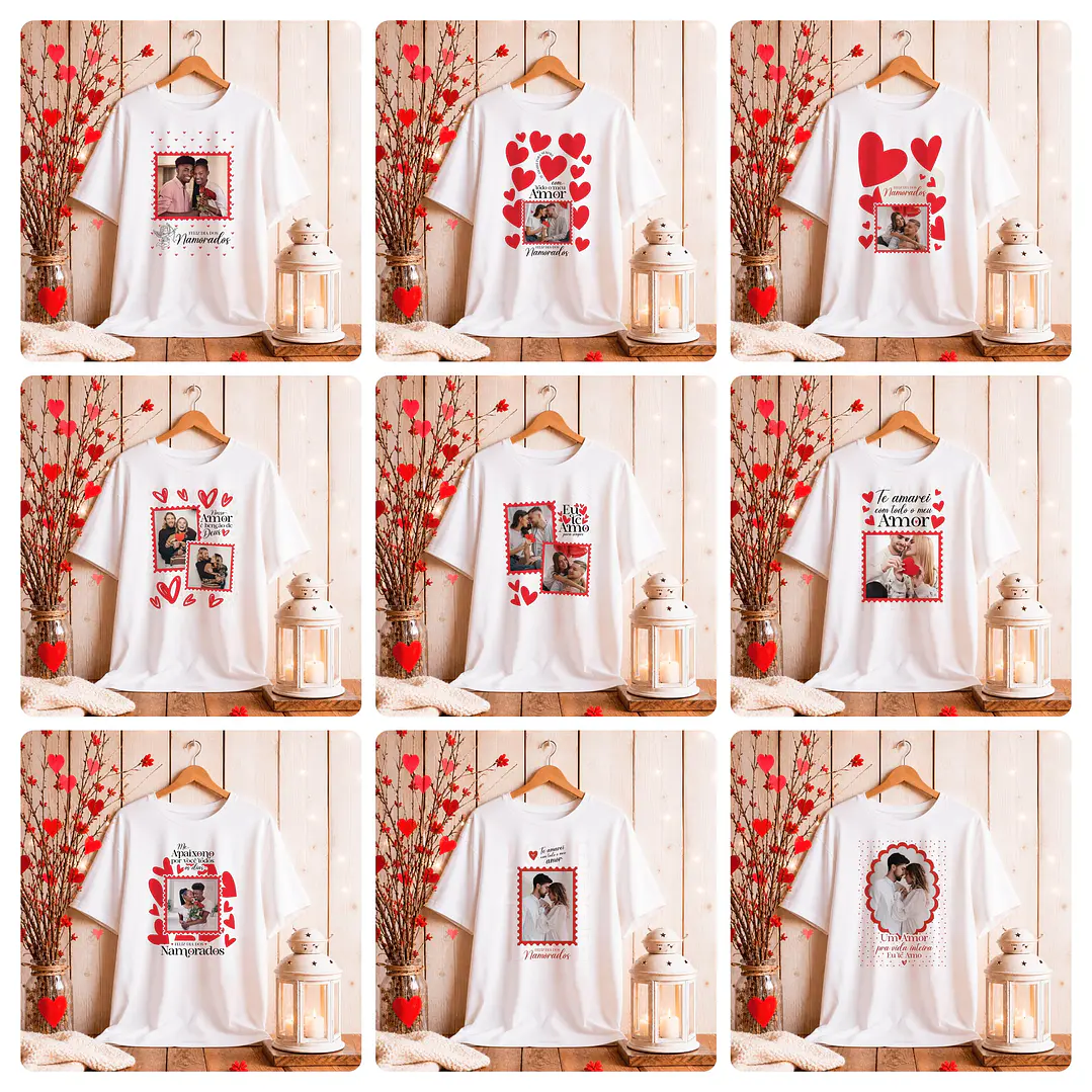 16 Artes para Camisa Dia dos Namorados Com Foto Arquivo Editável 1