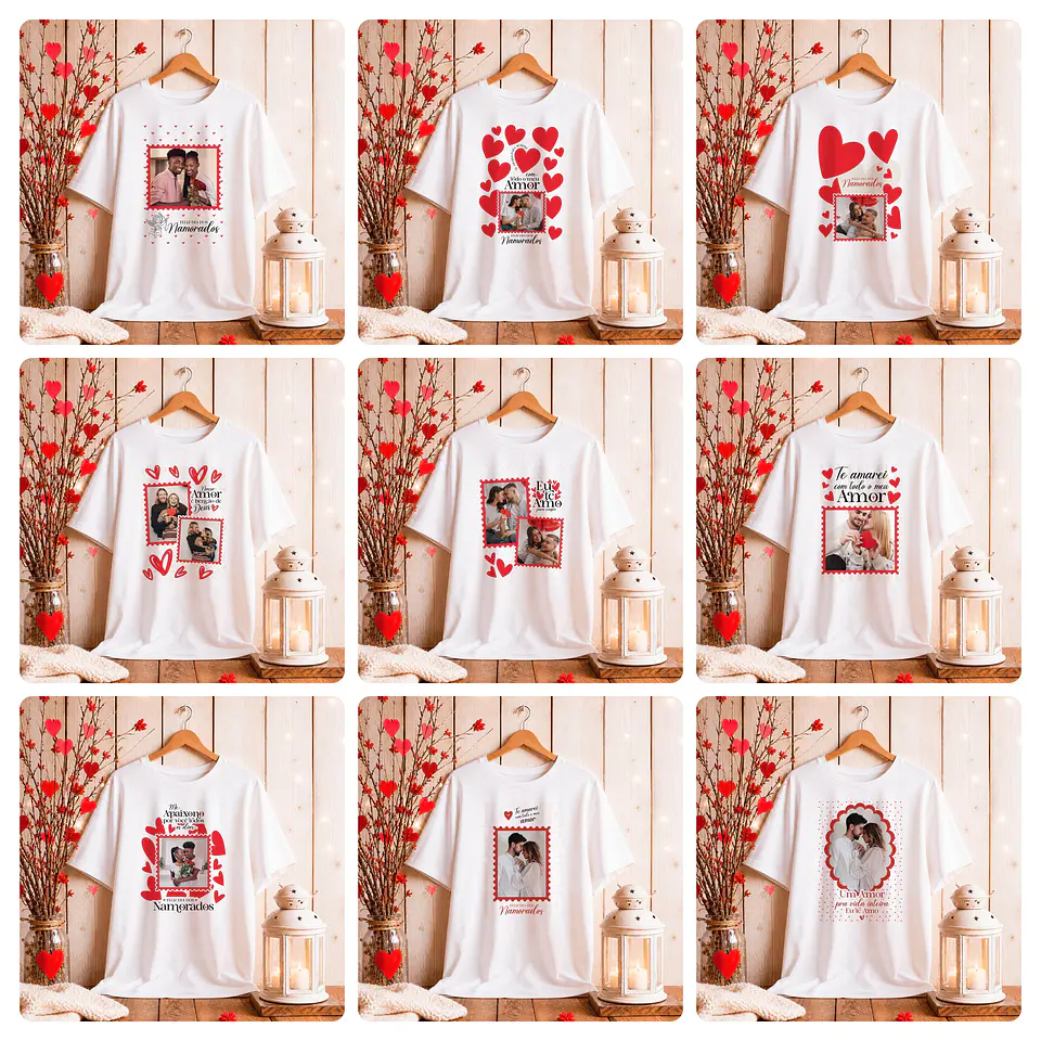 16 Artes para Camisa Dia dos Namorados Com Foto Arquivo Editável 1