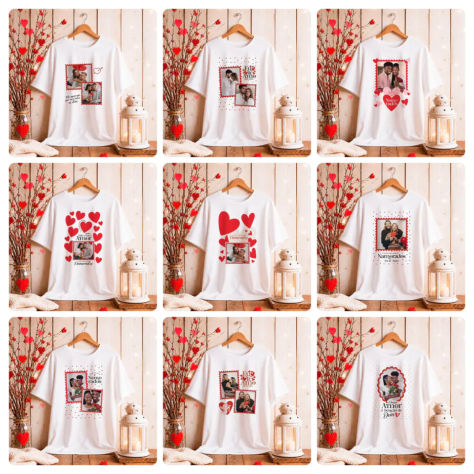 16 Artes para Camisa Dia dos Namorados Com Foto Arquivo Editável 2