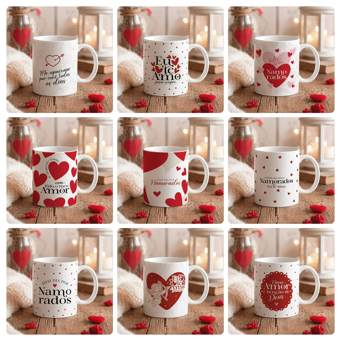 16 Artes para Caneca Dia dos Namorados Arquivo Editável 8