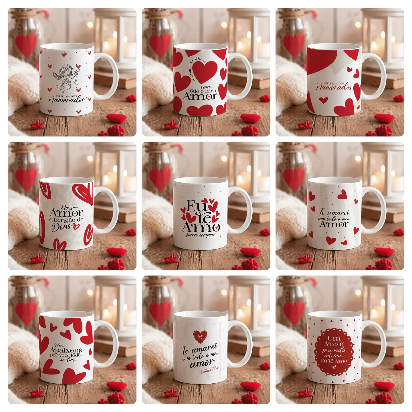 16 Artes para Caneca Dia dos Namorados Arquivo Editável 9