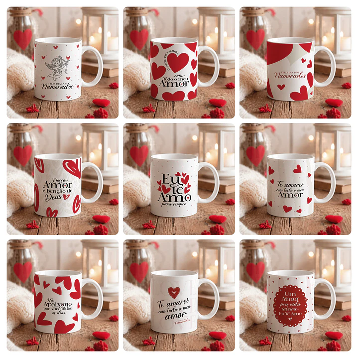 16 Artes para Caneca Dia dos Namorados Arquivo Editável 9
