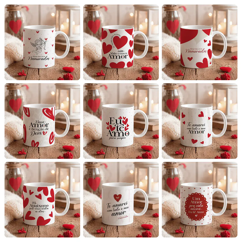 16 Artes para Caneca Dia dos Namorados Arquivo Editável 9