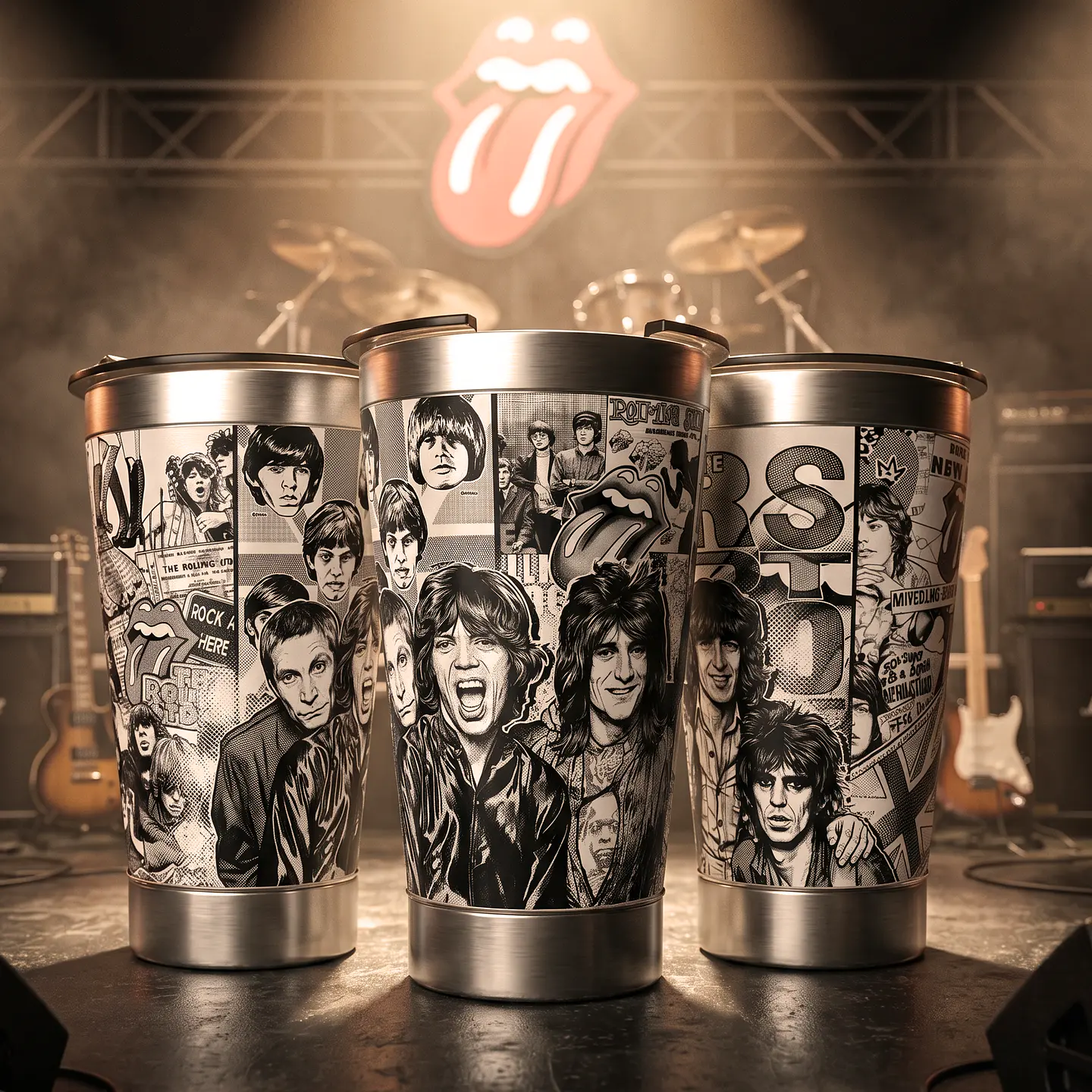 20 Artes para Copo Gravação a Laser Rockstars Vol. 1 Arquivo em Jpg  5