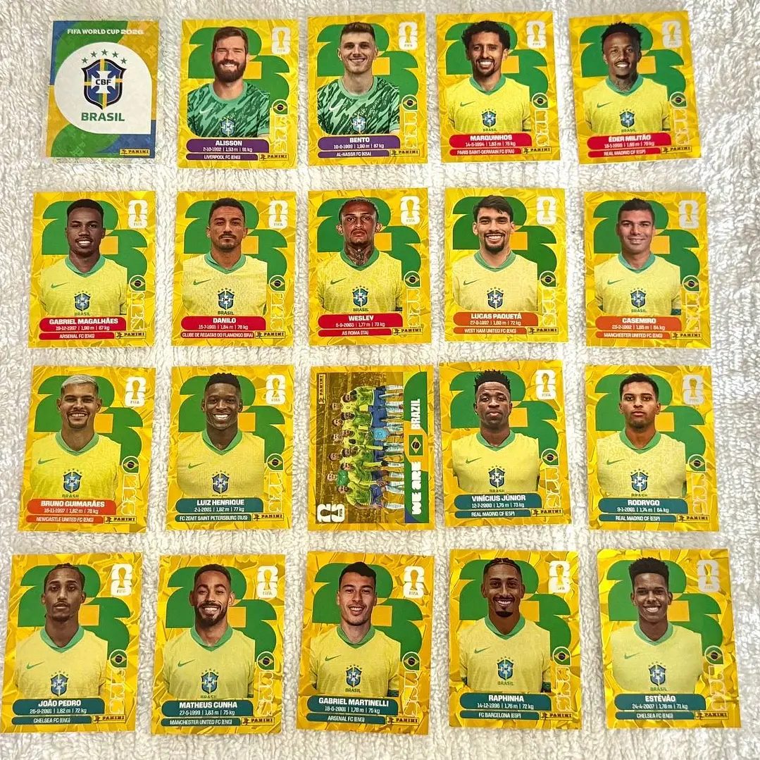Figurinha Brasil Gold Crumple para Imprimir (PDF) | Versão Dourada Especial 2
