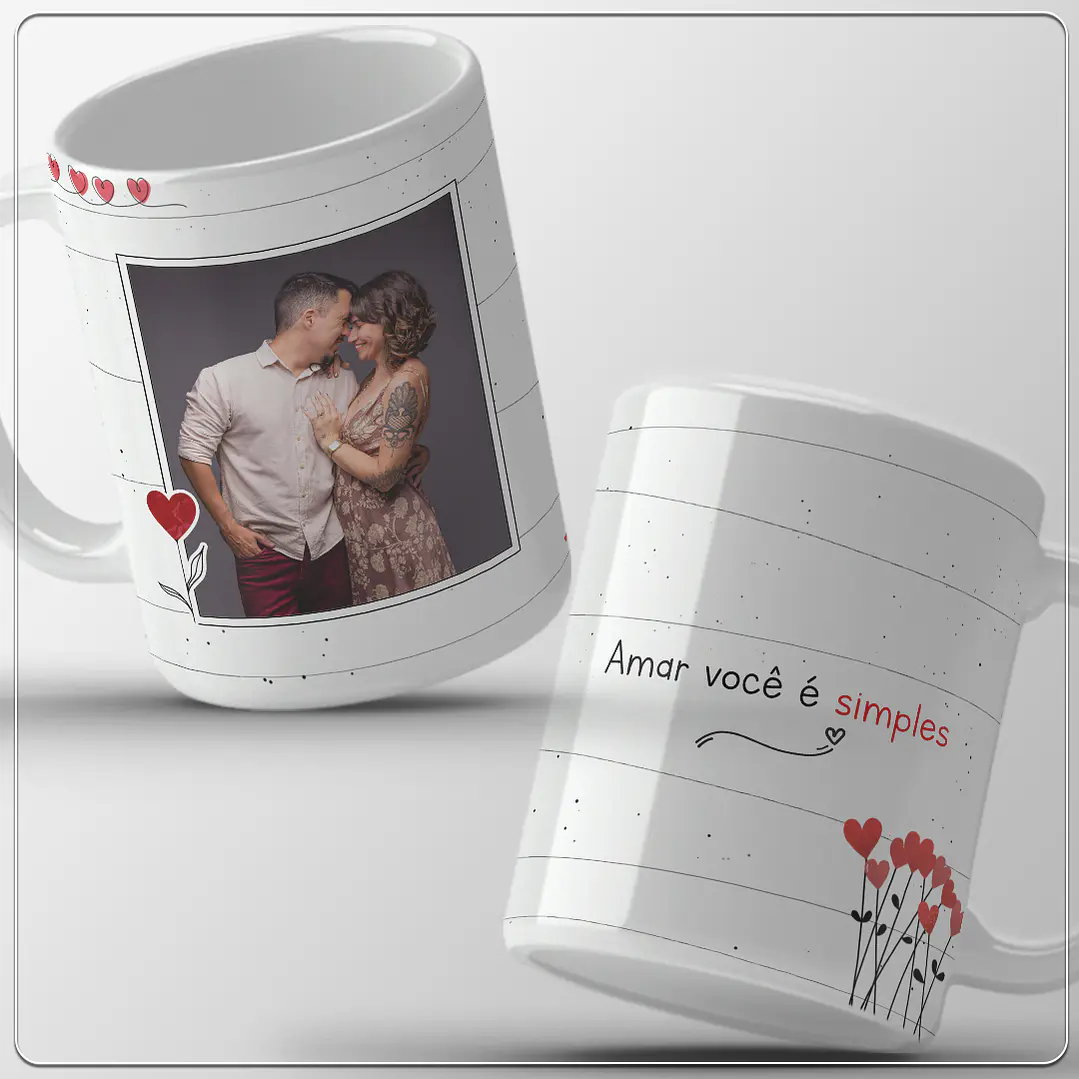 7 Artes para Caneca Minimalista Dia dos Namorados Arquivo em Png  5