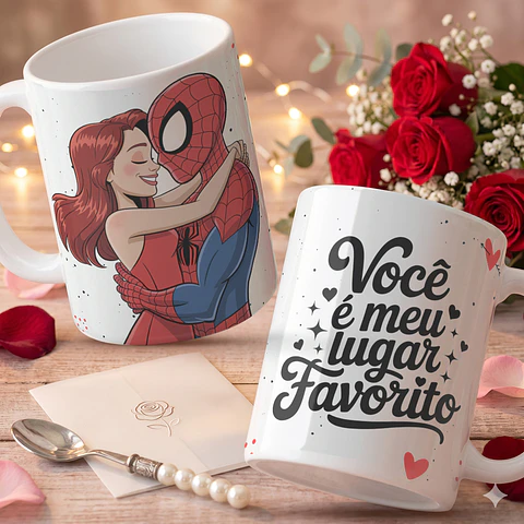 15 Artes para Caneca Dia dos Namorados Personagens Arquivo em Png 