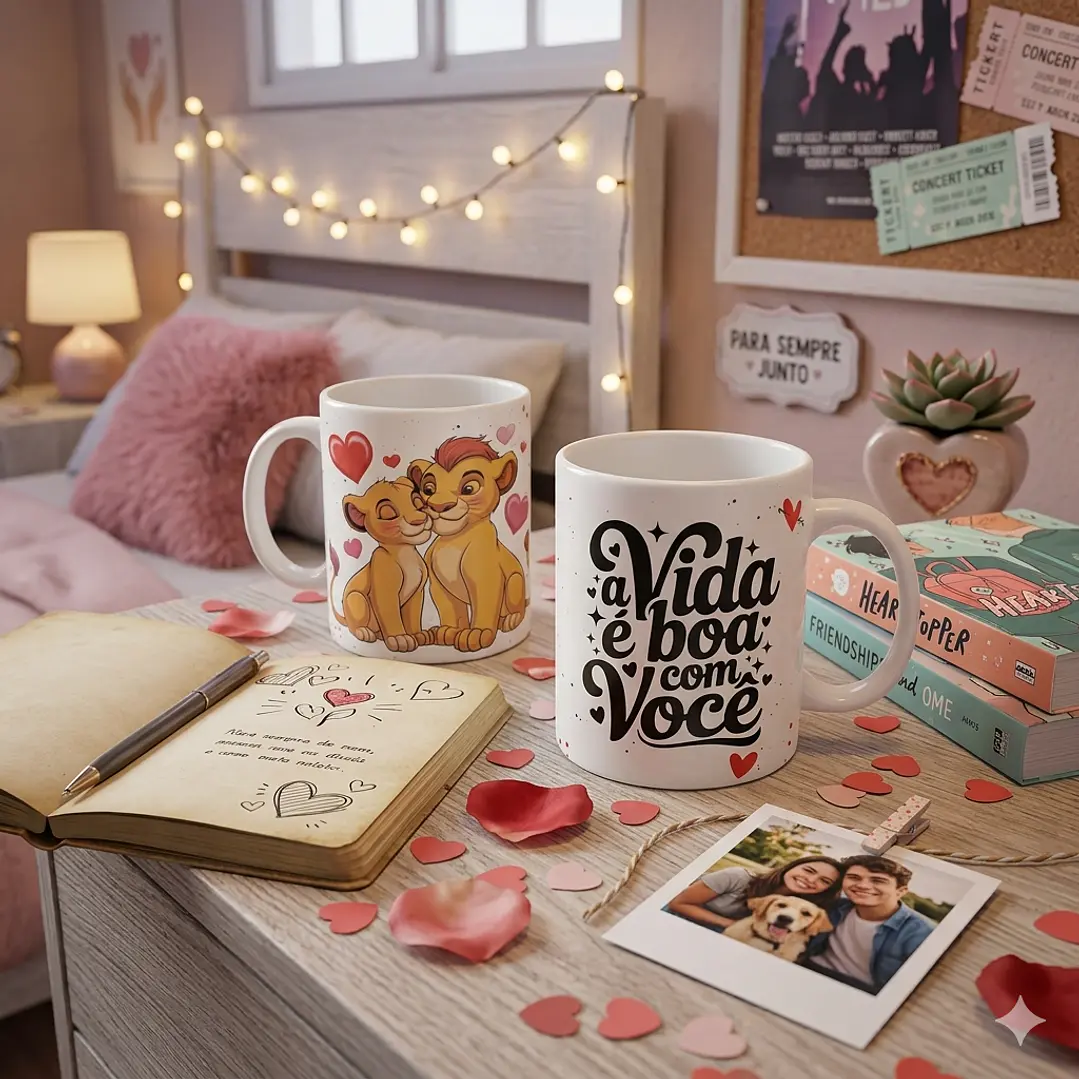 15 Artes para Caneca Dia dos Namorados Personagens Arquivo em Png  8