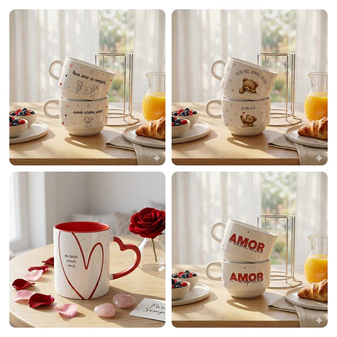 22 Artes para Caneca e Azulejo Dia dos Namorados Arquivo Editável 