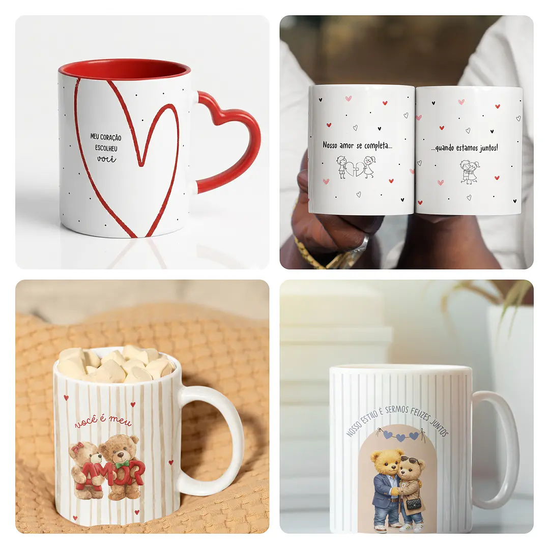 22 Artes para Caneca e Azulejo Dia dos Namorados Arquivo Editável  2