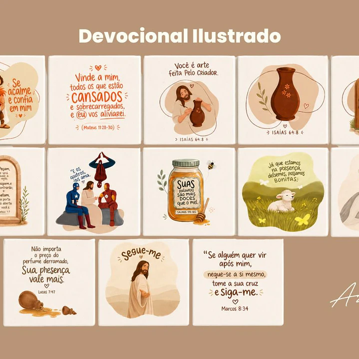 23 Artes para Caneca e Azulejo Devocional Ilustrado Arquivo Editável  9