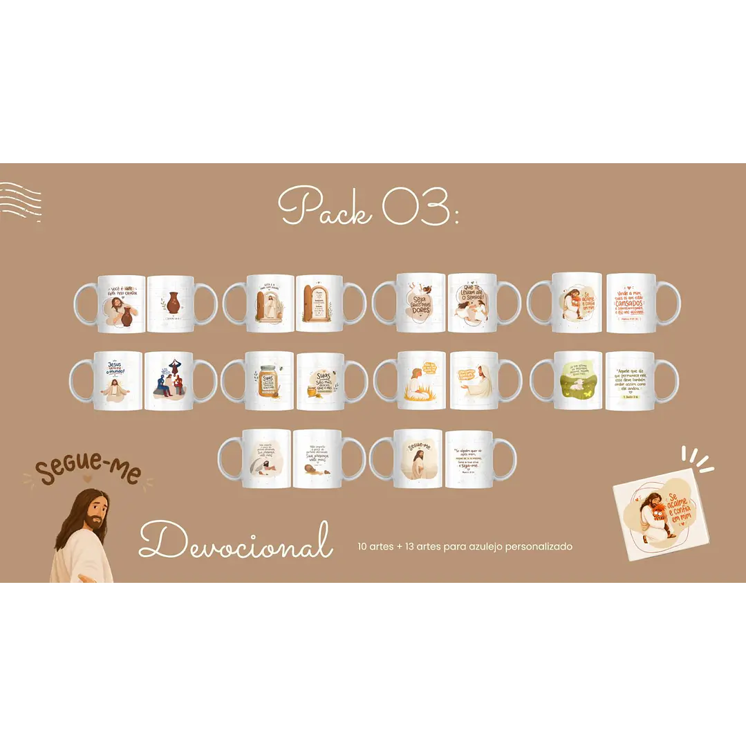 23 Artes para Caneca e Azulejo Devocional Ilustrado Arquivo Editável  10