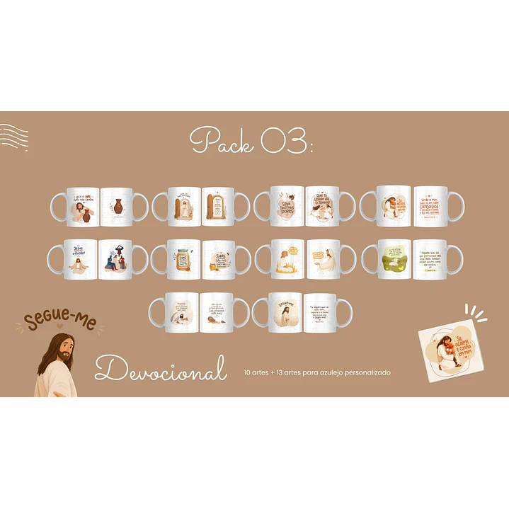 23 Artes para Caneca e Azulejo Devocional Ilustrado Arquivo Editável  10