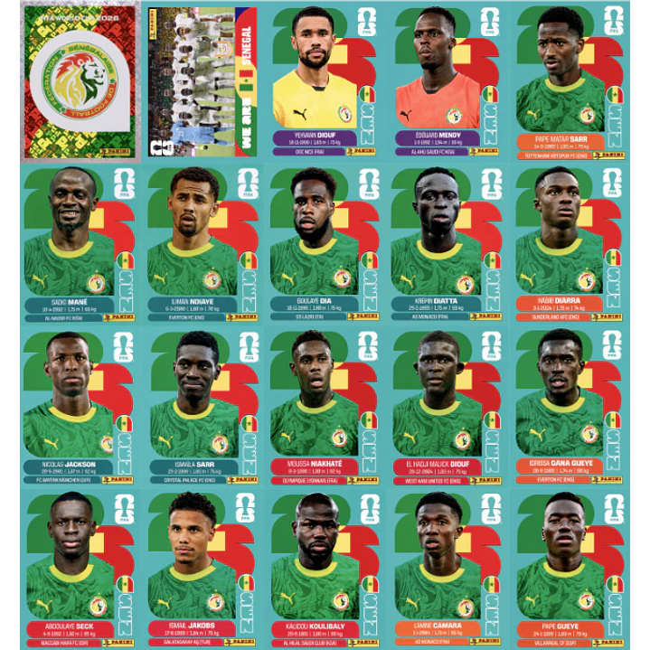 Figurinhas Copa do Mundo 2026 para Imprimir Arquivo PDF 33