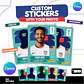 Figurinha da Copa do Mundo 2026 Estados Unidos Personalizada United States USA GOLD Crumple Stickers - Editável no Canva - Miniatura 2