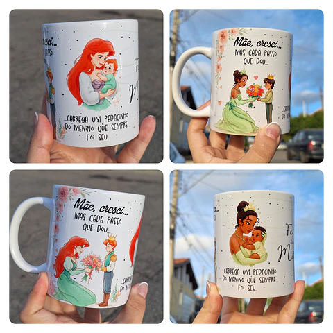 30 Artes para Caneca Mãe, Cresci... Meninos e Meninas Princesas Arquivo em Jpg 