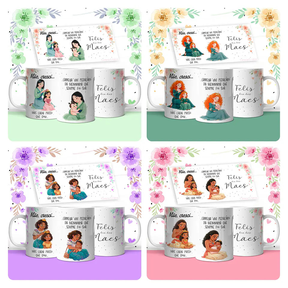 30 Artes para Caneca Mãe, Cresci... Meninos e Meninas Princesas Arquivo em Jpg  8