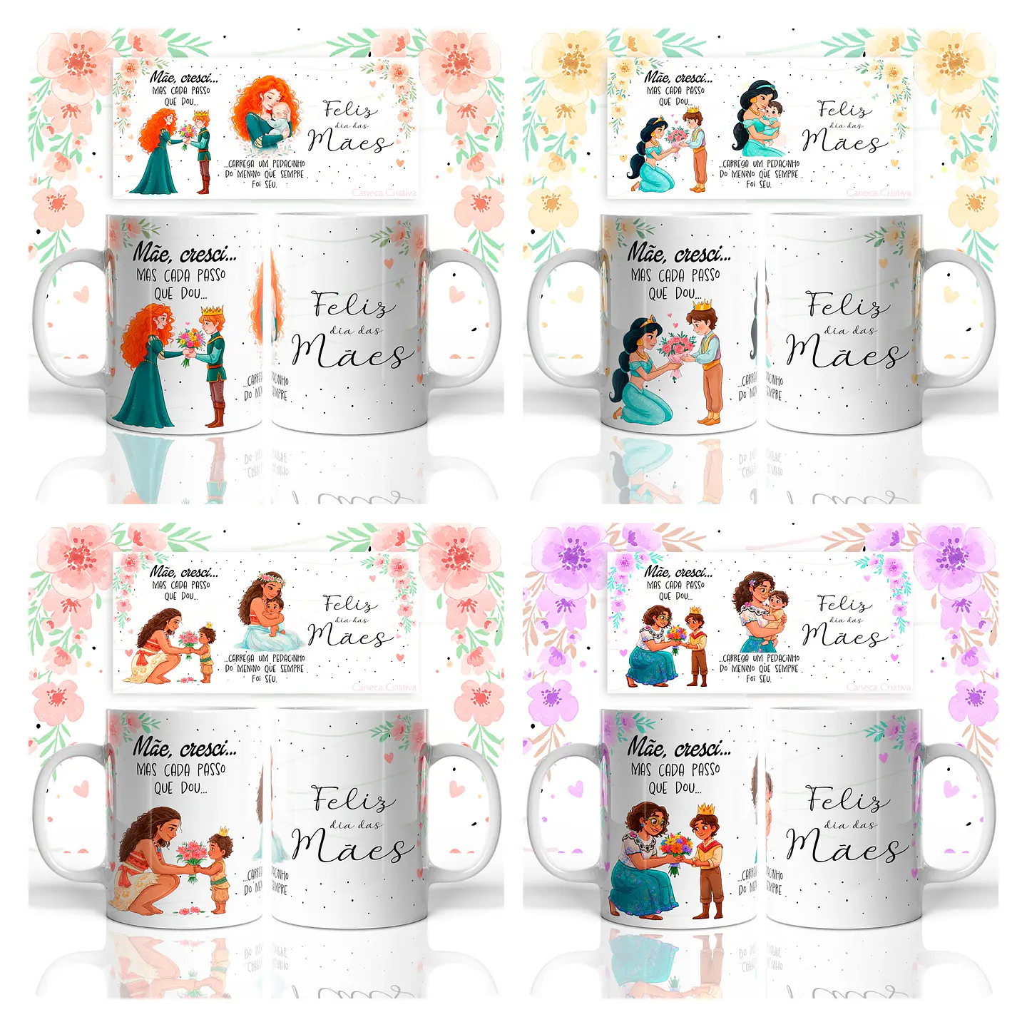 30 Artes para Caneca Mãe, Cresci... Meninos e Meninas Princesas Arquivo em Jpg  9
