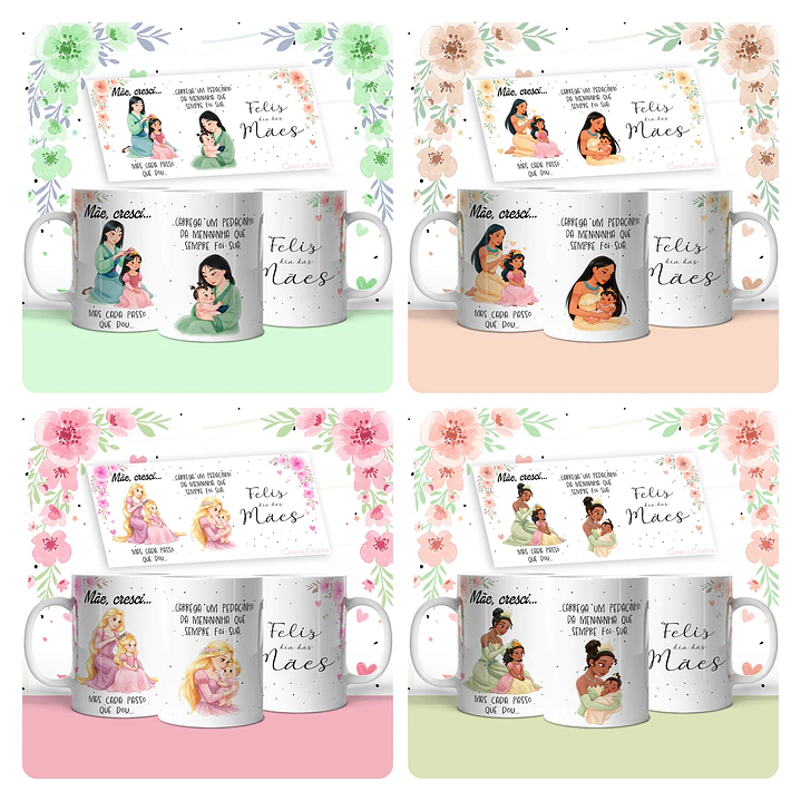 30 Artes para Caneca Mãe, Cresci... Meninos e Meninas Princesas Arquivo em Jpg  11