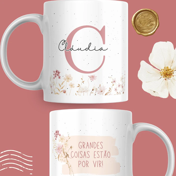 Artes para Caneca Frases Alfabeto Iniciais Arquivo Editável em Canva 9
