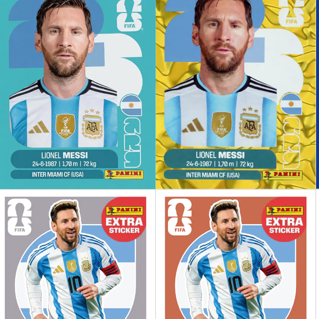 Figurinha do Messi Copa 2026 para Imprimir (PDF) | Gold Crumple + Legends 2