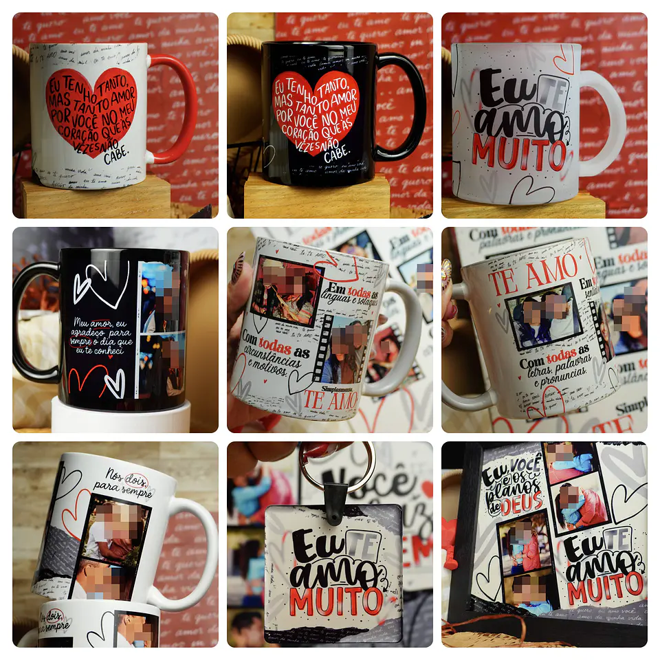 70 Artes para Caneca, Quadro e Azulejo Dia dos Namorrados Arquivo Editável 1