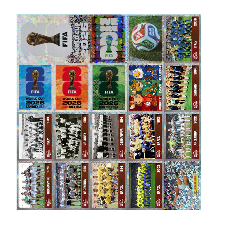 Figurinhas Holográficas FWC e Escudos das Seleções Copa 2026 para Imprimir (PDF) 2