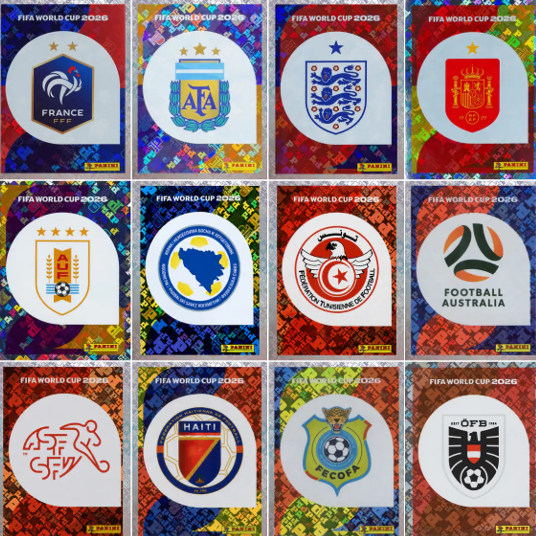 Figurinhas Holográficas FWC e Escudos das Seleções Copa 2026 para Imprimir (PDF) 3