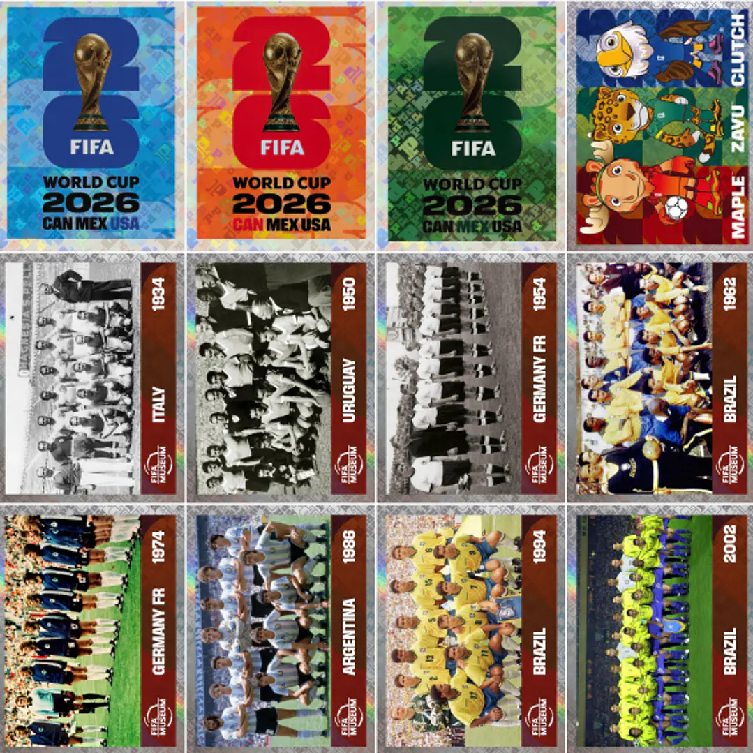 Figurinhas Holográficas FWC e Escudos das Seleções Copa 2026 para Imprimir (PDF) 6