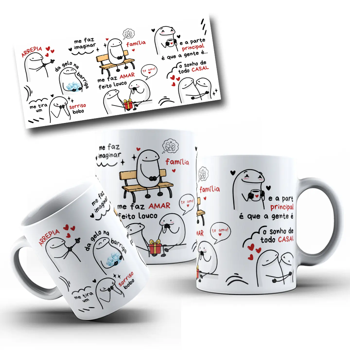 Artes para Caneca ARREPIA, me faz imaginar, da gelo na barriga Flork Dia dos Namorados em Png  1
