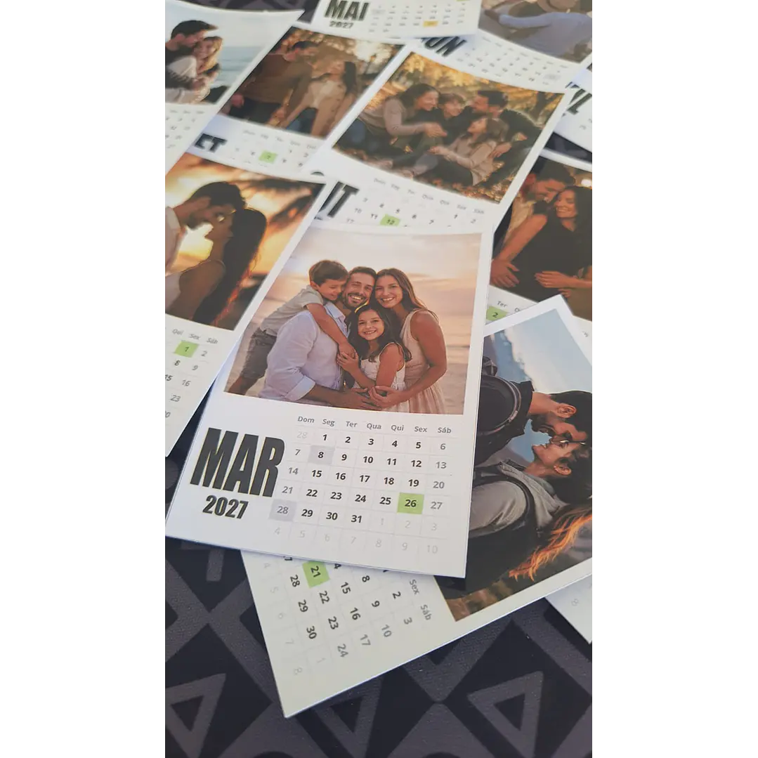 Calendário Polaroid 2027 Editável Canva PDF PNG 5