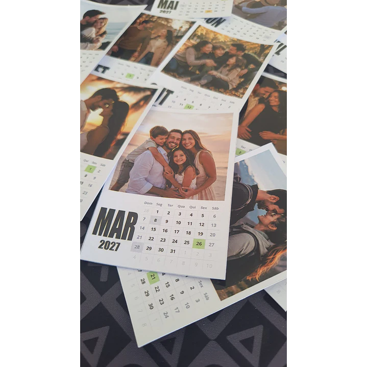 Calendário Polaroid 2027 Editável Canva PDF PNG 5