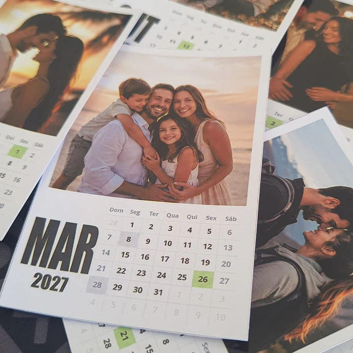 Calendário Polaroid 2027 Editável Canva PDF PNG 5