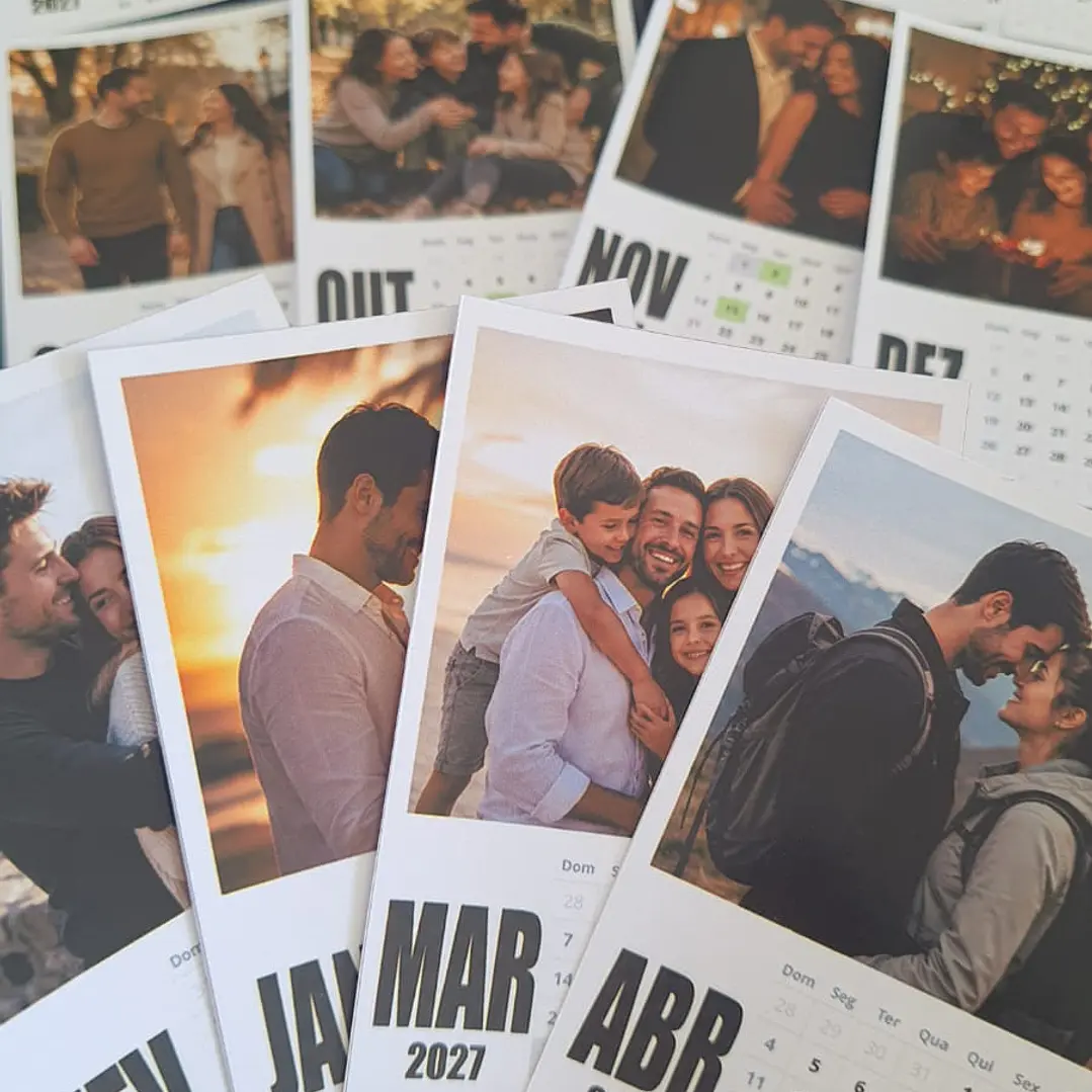 Calendário Polaroid 2027 Editável Canva PDF PNG 6