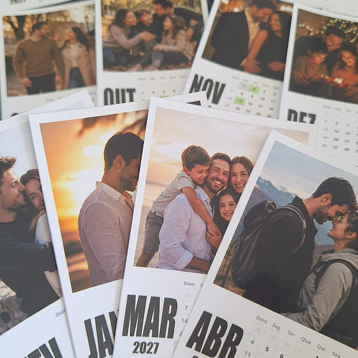 Calendário Polaroid 2027 Editável Canva PDF PNG 6